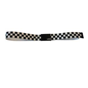 VANS CHECKERBOARD DEPPSTER WEB BELT BLACK/WHITE
